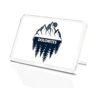 Classic Rectangle Magnet with Stand - Dolomites Mountain Range Forest - Fridge Locker Office Whiteboard Toolbox #60251