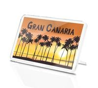 Classic Rectangle Magnet with Stand - Gran Canaria Spain Beach Resort - Fridge Locker Office Whiteboard Toolbox #61078