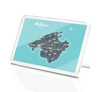 Classic Rectangle Magnet with Stand - Mallorca Holidays Compass Map - Fridge Locker Office Whiteboard Toolbox #60412
