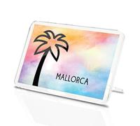 Classic Rectangle Magnet with Stand - Mallorca Watercolor Palm Tree - Fridge Locker Office Whiteboard Toolbox #60237