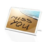 Classic Rectangle Magnet with Stand - Miss You Beach Seaside - Fridge Locker Office Whiteboard Toolbox #51468