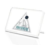 Classic Rectangle Magnet with Stand - Montgenèvre Mountains Stars Triangle - Fridge Locker Office Whiteboard Toolbox #61021