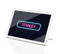 Classic Rectangle Magnet with Stand - Neon Sign Design Stanley Name - Fridge Locker Office Whiteboard Toolbox #352497