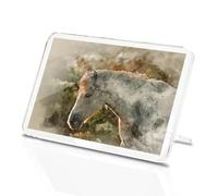 Classic Rectangle Magnet with Stand - New Forest Pony Art Horse Ponies - Fridge Locker Office Whiteboard Toolbox #53091