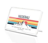 Classic Rectangle Magnet with Stand - Niederau Mountains Retro Style - Fridge Locker Office Whiteboard Toolbox #60807