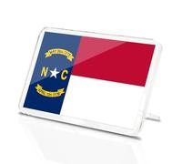 Classic Rectangle Magnet with Stand - North Carolina Flag Emblem - Fridge Locker Office Whiteboard Toolbox #60770