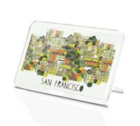 Classic Rectangle Magnet with Stand - San Francisco USA America Landmarks - Fridge Locker Office Whiteboard Toolbox #58682