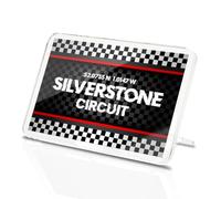 Classic Rectangle Magnet with Stand - Silverstone Circuit Racing Flag - Fridge Locker Office Whiteboard Toolbox #61139