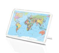 Classic Rectangle Magnet with Stand - World Map Globe Earth Geography - Fridge Locker Office Whiteboard Toolbox #170943