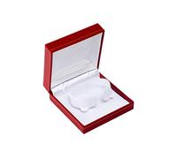 Classic Red Leatherette Bangle Box, Watch Box C-clip Flat Bangle Box Jewellery Box for Birthdays, Proposals, Gifts, Jewellery Display Box