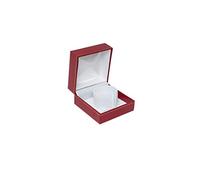 Classic Red Leatherette Deep Watch Box - C-Clip Flat Jewellery Box, Large Display Box For Birthdays, Proposals & Gifts