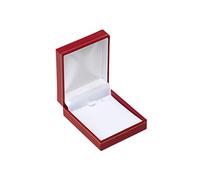 Classic Red Leatherette Pendant Box, Universal Jewellery Box for Birthdays, Proposals, Gifts, Jewellery Displays (50)