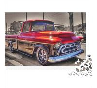 Classic Red Pickup 1000 Piece Jigsaw Puzzles for Adults in Vibrant Colours Colourful Jigsaws As An Aesthetic Jigsaw Puzzle for Home Decor Puzzle 52x38cm/1000pcs