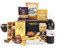 Classic Red Wine Hamper - Luxury Red Wine Gift Set with Artisan Shortbread, Belgian Chocolates & Smoked Nuts - Birthday Drink Gifts for Men & Women, from Regency Hampers