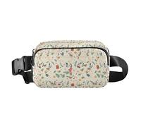 Classic Reggae Color Music Men Women Stylish Fanny Waist Pack for Travel Vacation Running, Christmas Pattern Reindeer, One Size