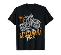 Classic Retired Motorcycle Biker My Retirement Plan Grandpa T-Shirt