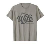 Classic Retro Epic Wife Since 2007 19th Wedding Anniversary T-Shirt