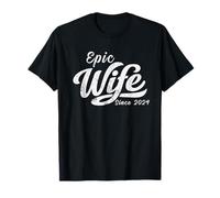 Classic Retro Epic Wife Since 2024 2nd Wedding Anniversary T-Shirt
