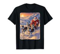 Classic Retro Husky Sled Team Christmas - Mushers T-Shirt