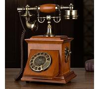 Classic Retro Landline Phones Vintage Style Corded Telephone Old Fashioned Antique Rotary Dial Phone Classic Ringer Sound/Redial Function Business Home Office Hotel Decor Landlines,B