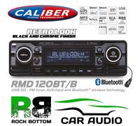 Classic Retro Look Bluetooth MP3 USB SD AUX Car Stereo Radio BLACK RMD120BT/B