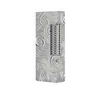 Classic Retro Refillable Unique Brass Kerosene Lighter, Soft-Flame, Side-Slip, Flip-Top, Chrome Finish, Relief Carving, Flint Wheel, Collectable, Men’s Present, Thorens Narrow Lighter Starry Sky