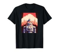 Classic Retro Robot Sci-Fi Movie Poster Artwork T-Shirt
