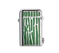 Classic Retro Soft-Flame Brass Kerosene Lighter, Refillable, Automatic Ignition, Safety Lock, Inlaid, Swiss Craft, Luxury, Collectible, Men’s Present, Thorens Gen2 Double Claw Green Stripes