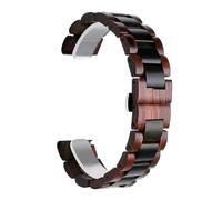 Classic Retro Wooden Bracelet Strap 20mm 22mm Fashion Quick-release Replacement Wristband Accessories(Black,20mm)