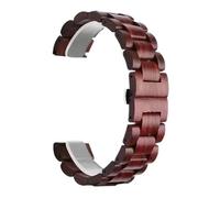 Classic Retro Wooden Bracelet Strap 20mm 22mm Fashion Quick-release Replacement Wristband Accessories(Dark red,22mm)