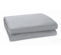 Classic Rib Cotton Throw, Sofa Settee Bed Throw Bedspread - 250Cm X 380 Cm Fits 4 Or 5 Seater Sofa Or Super King Size Bed, Smoke