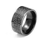 Classic Rings Men ring Four corner Mythical Dragon Greek symbols Retro Titanium Steel Male Viking Punk Jewelry Gift