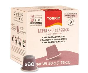 Classic Roast Nespresso Compatible Coffee Pods, 60 Pack - 100% Biodegradable & Home Compostable Original Line, Balanced Medium-Intensity Eco-Friendly Coffee