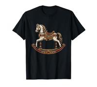 Classic Rocking Horse Carousel Equestrian Nostalgia T-Shirt