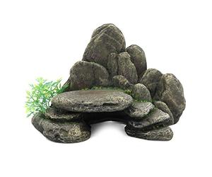 CLASSIC Rocky Ledge Aquarium Ornament 235mm - Natural Stone Effect Fish Tank Decoration