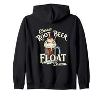 Classic Root Beer Float Dream Funny Dessert Lover Zip Hoodie