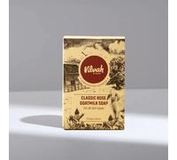 Classic Rose Goat Milk Soap Bar - Natural Handmade Bath Soap with Pure Rose Extract, Moisturizing & Gentle Cleanser for Dry & Sensitive Skin, Sulfate-Free, Paraben-Free, 125g