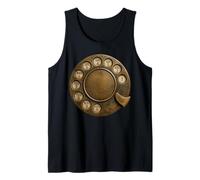 Classic Rotary Phone Dial Retro Communication History Icon Tank Top