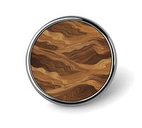 Classic Round Badge Dark Brown Stripes Button Pins Durable Fashionable Accessories Personalized Badges Bag Backpack Hat Decor