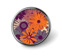 Classic Round Badge Orange And Purple Button Pins Durable Fashionable Accessories Personalized Badges Bag Backpack Hat Decor