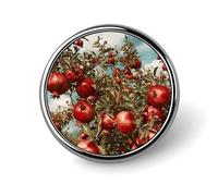 Classic Round Badge Pomegranate Tree Button Pins Durable Fashionable Accessories Personalized Badges Bag Backpack Hat Decor