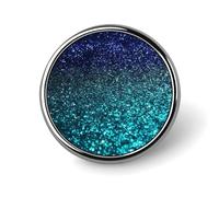 Classic Round Badge Teal Glitter Button Pins Durable Fashionable Accessories Personalized Badges Bag Backpack Hat Decor