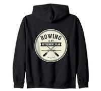 Classic Rowing Is My Retirement Plan Rowing Lover Zip Hoodie