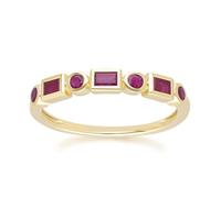 Classic Ruby Eternity Ring in 9ct Yellow Gold Size: L