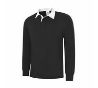 Uneek Clothing Classic Rugby Shirt UC402 280 GSM Black 2XL