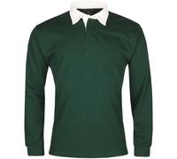 Uneek UC402 Classic Rugby Shirt 280GSM Bottle Green L Colour: Green, S L