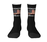 Classic Running Socks, Pro Democracy Anti Project 2025, Men’s Sock Wicking Athletic Socks for Outdoor Men 40cm
