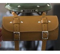 Classic Saddle / Handlebar Roll Bag Real Leather TAN HONEY For Bike Tools ROL-TAN