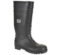 Portwest Classic Safety Wellington S4, Size: 4One Size, Colour: Black, FW94BKR40