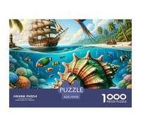 Classic Sailing Ship 1000 Piece Jigsaw Puzzle Paper for Adults Tropical Underwater Scene Puzzle Game for Family Relaxation Home Decor Gift 70x50cm/1000pcs 70x50cm/1000pcs